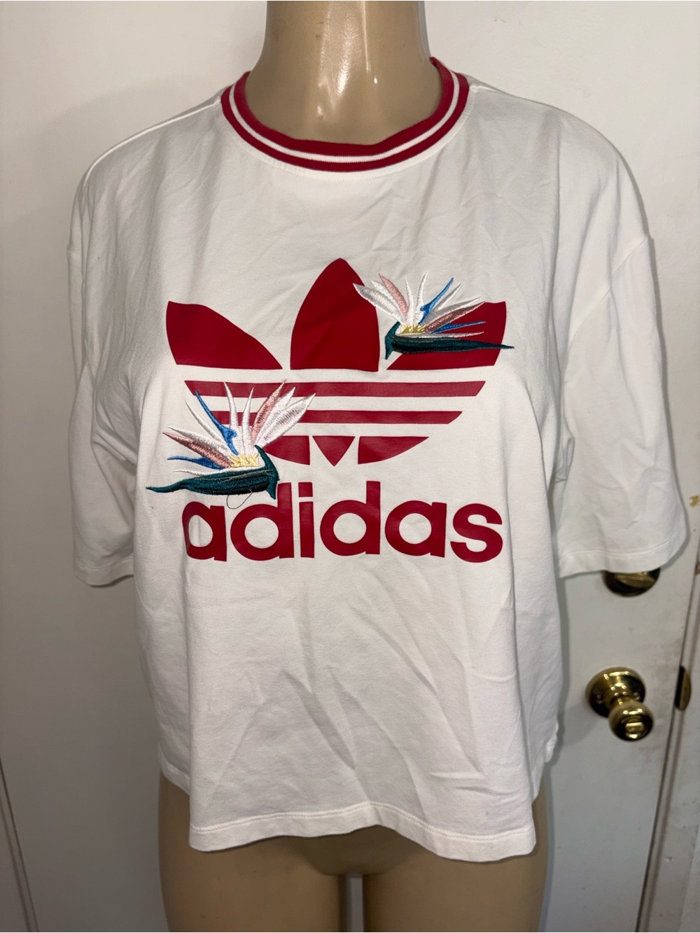 Adidas Originals Thebe Magugu Bird of Paradise loose tee Size 6